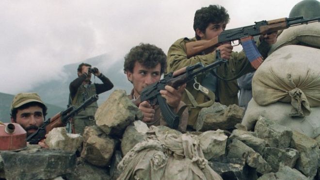 Армянские военные во время конфликта. 1992 год