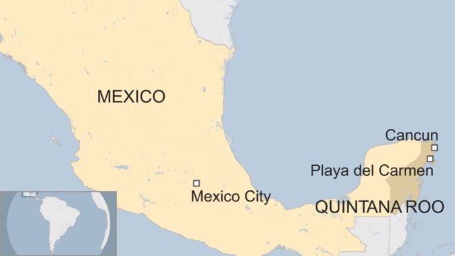 Карта мексиканского штата Кинтана-Роо