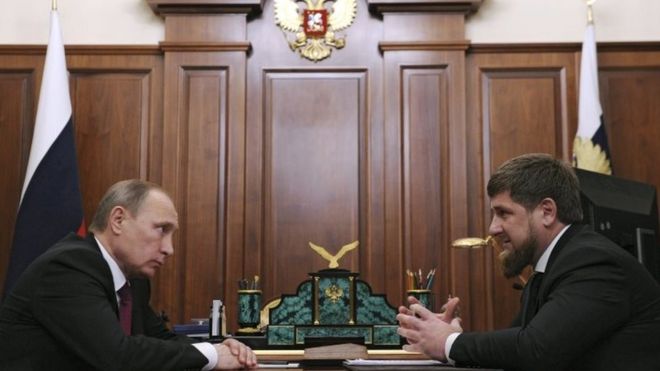Президент России Владимир Путин (слева) и Рамзан Кадыров. Фото: декабрь 2015