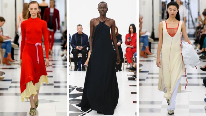 Модели на лондонской Неделе моды Виктории Бекхэм