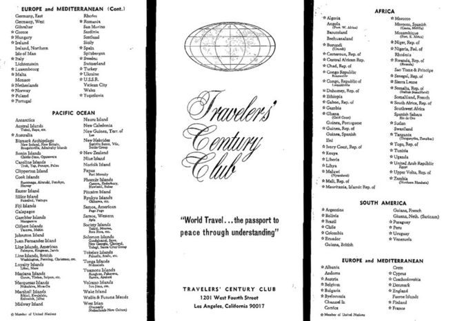 Список стран TCC с ноября 1965 года