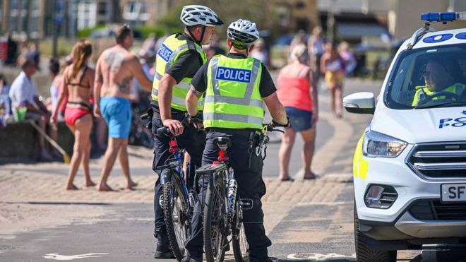 Police at Troon