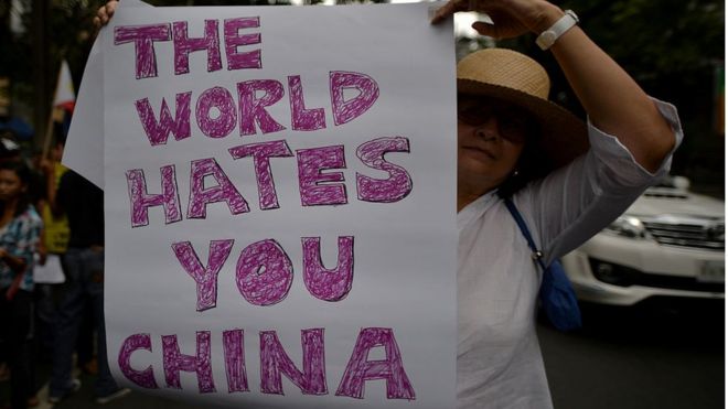 Người Phillippines biểu tình phản đối Trung Quốc bắt nạt Philippines và Việt Nam trên Biển Đông năm 2014