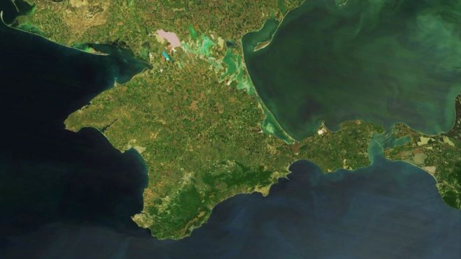 НАСА спутниковое изображение Крымского полуострова