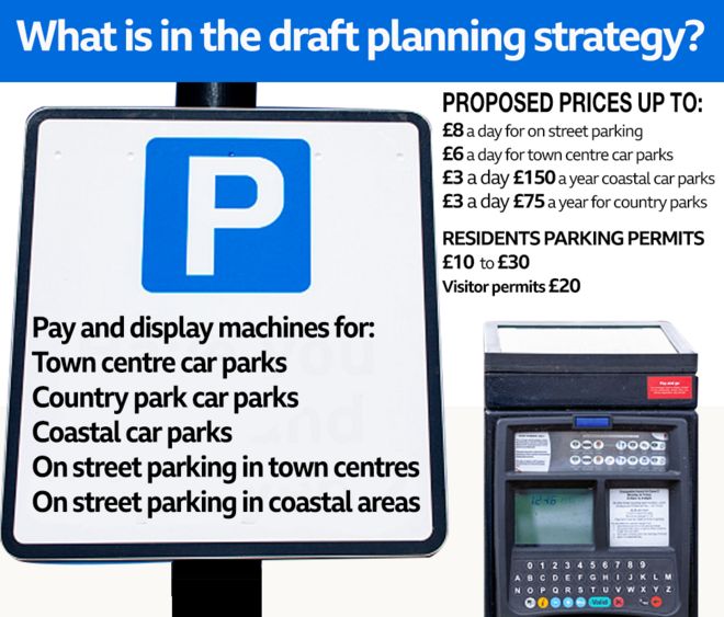 Предлагаемая плата за парковку инфографики