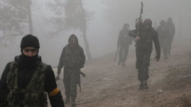 Боевики YPG были замечены к северо-востоку от Африна