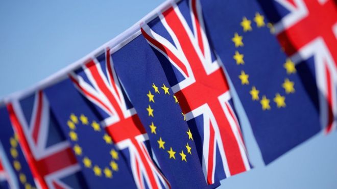 UK and EU flags