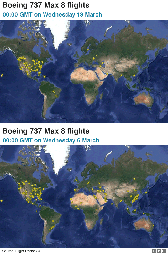Радиолокационная карта полета Max 737