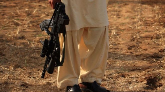 Taliban militant with a rifle