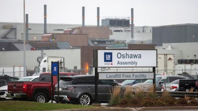 Завод в Ошаве в Канаде является одним из закрывающихся заводов