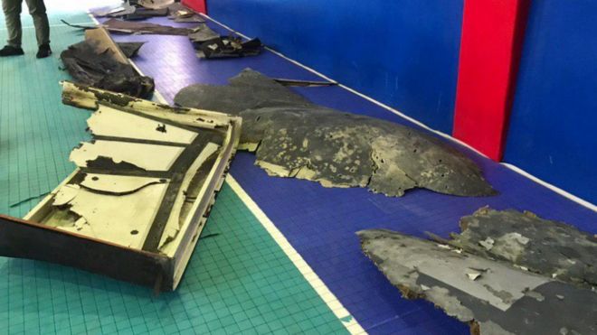 Iranian TV posted pictures of what it says was the wreckage of the US drone