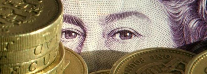 Фунтовые монеты и банкноты