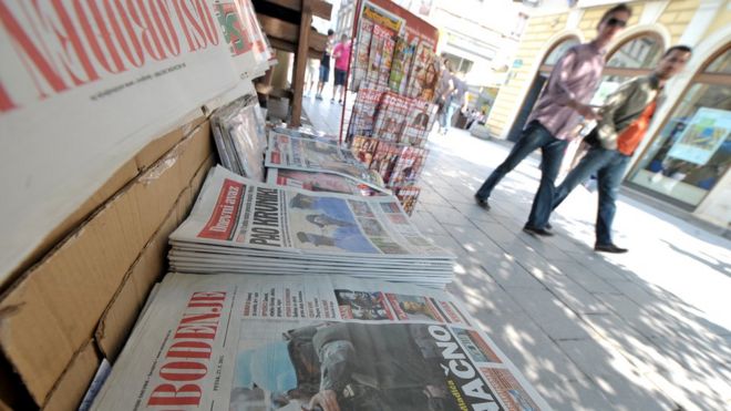 Газетный стенд в Сараево