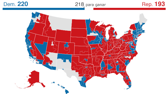 Mapa de la Cámara de Representantes