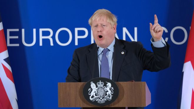 UK PM Boris Johnson, 17 Oct 19