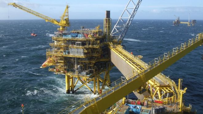 нефтяная платформа в северном море