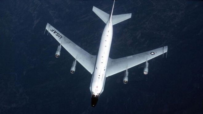 Американский разведывательный самолет RC-135