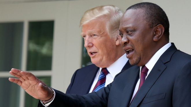 Trump na Kenyatta White House