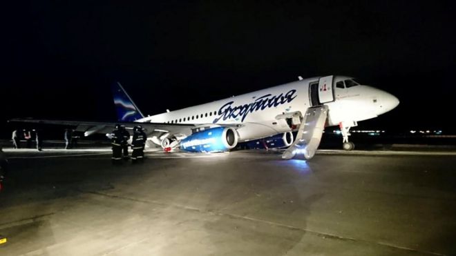 авария "Суперджета" в аэропорту Якутска