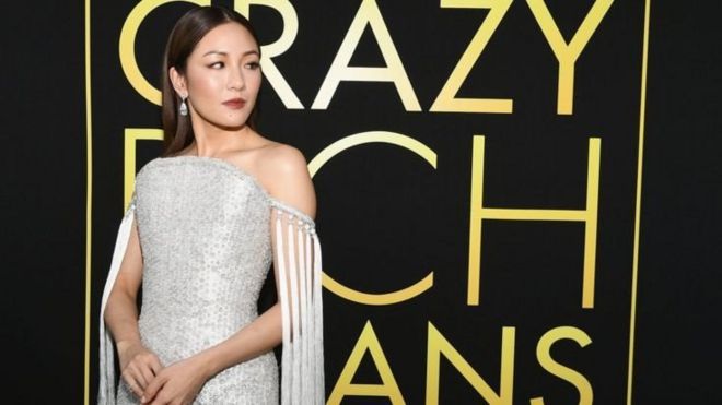 Constance Wu at the premiere of the movie Crazy Rich Asians