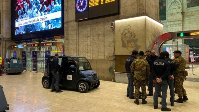 Military and police in Milan prepare to lock down the city