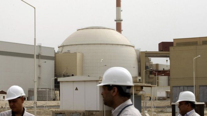 The Bushehr nuclear power plant at the Iranian port town of Bushehr