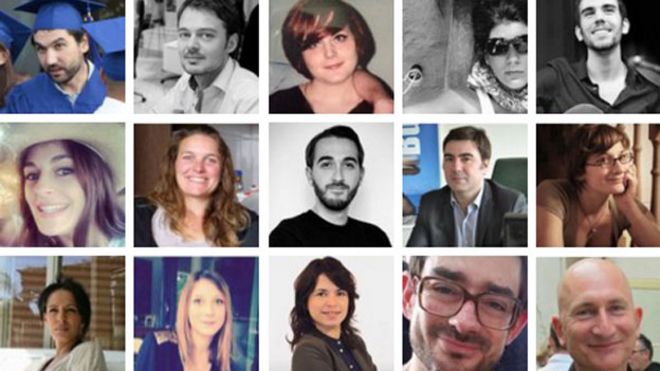 Жертвы терактов в Париже