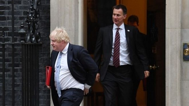 Boris Johnson and Jeremy Hunt
