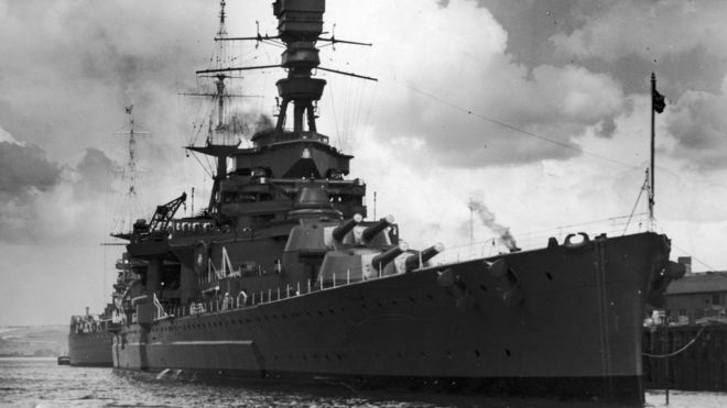 HMS Repulse, изображенный в 1939 году