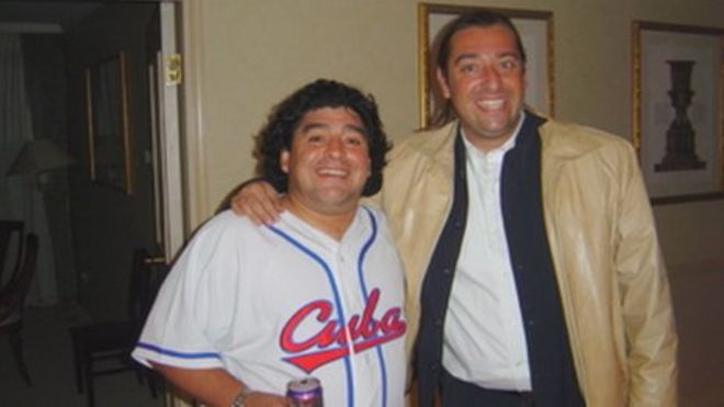Maradona y Marco Monroy