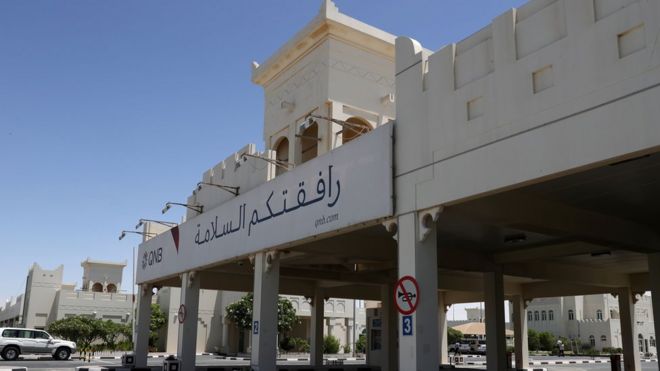 The Qatari side of the Abu Samrah border crossing between Saudi Arabia and Qatar, 20 June 2017