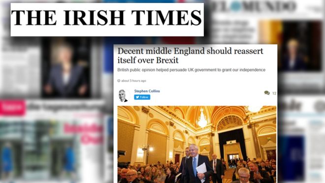 Скриншот из The Irish Times