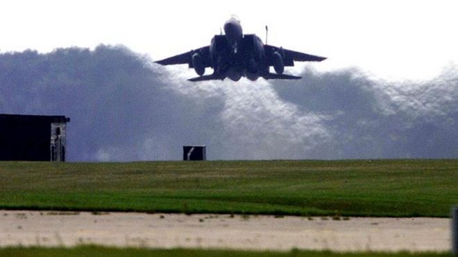 Самолет F15 в RAF Lakenheath