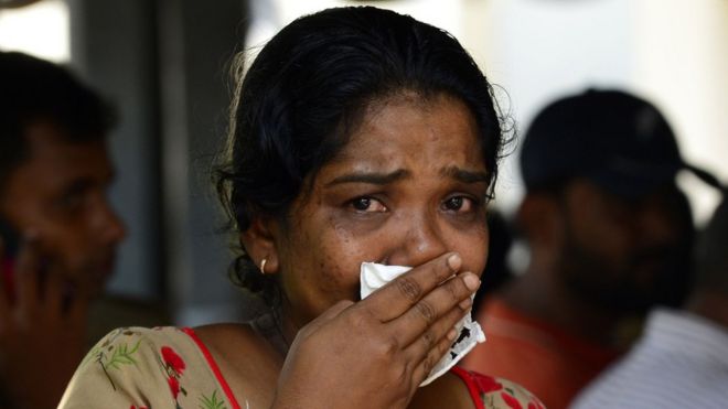 سری لنکا میں بم دھماکوں میں ہلاک ہونے والے ایک شخص کی رشتہ دار