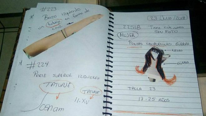 El colectivo describe los cuerpos no reclamados en la morgue.