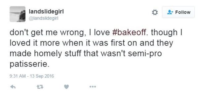 Landlidegirl в Twitter: не поймите меня неправильно, я люблю Bake Off. Хотя я любил это больше, когда это было впервые, и они делали домашние вещи, которые не были полупрофессиональной кондитерской.