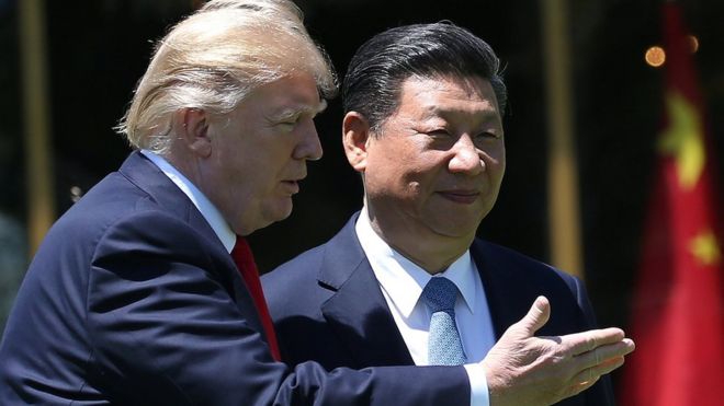 Trump y Xi Jinping en Mar-a-Lago