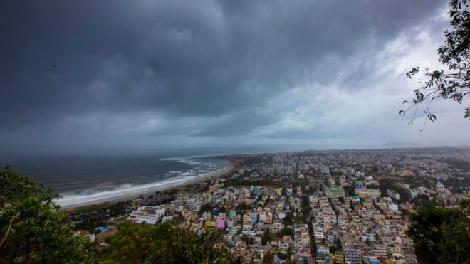 Clouds loom ahead of cyclone Fani in Visakhapatnam, India, May 1, 2019