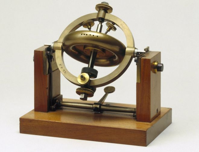 Часть демонстрационного аппарата гироскопа Фуко, 1883 г.