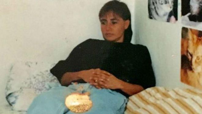 Marta Álvarez en la cárcel en Bogotá, 1998.
