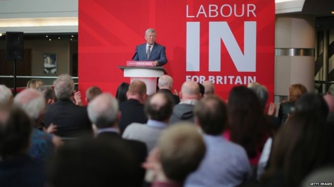 Алан Джонсон начинает лейбористскую кампанию, чтобы остаться в Европейском Союзе