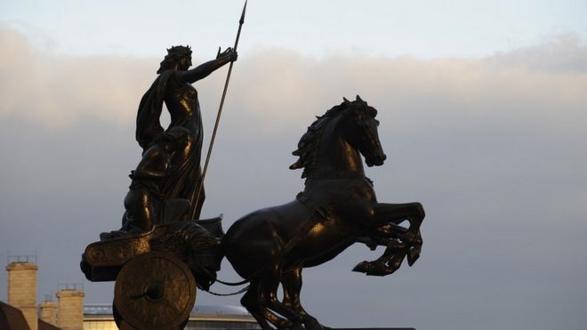 Estátua de Boudicca em Londres, no Reino Unido