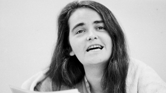 US feminist Kate Millett at a poetry conference in London in 1973