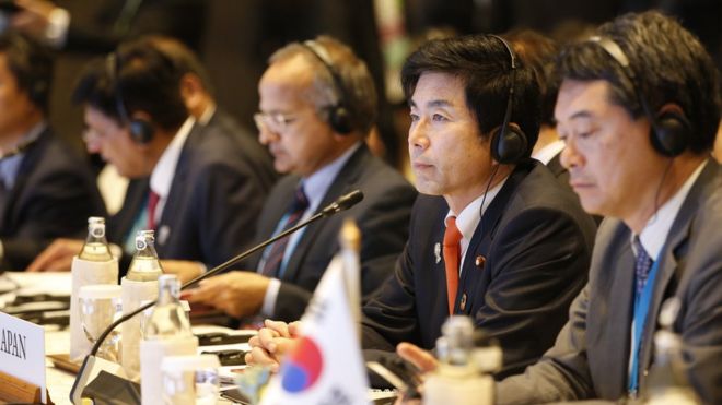 Bộ trưởng 16 quốc gia tham gia RCEP họp tại Bangkok hôm 1/11.
