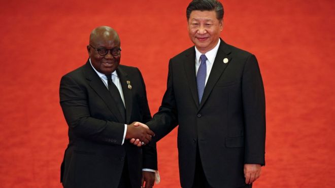 Ghana presido Nana Akufo-Addo with China presido Xi Jinping
