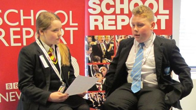 Шон, 12 лет, говорит с репортером BBC News School Элеонорой