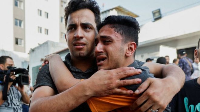 Palestinians react after Israeli strike on Gaza (05/08/22)