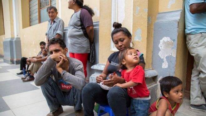 Inmigrantes venezolanos en Perú.