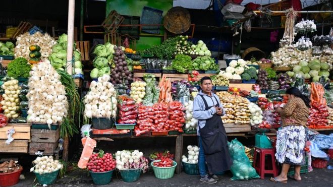 Mercado en Guatemala