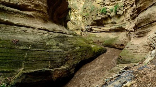 Hell's Gate is named after a narrow break in its cliffs